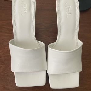ASOS heel square toe white
